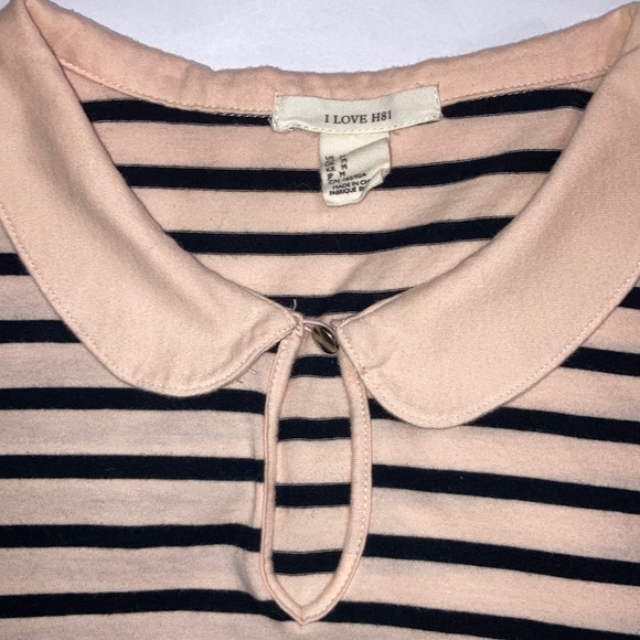 Forever 21 (I Love H81) Collared Striped Dress Medium - Picture 3 of 11